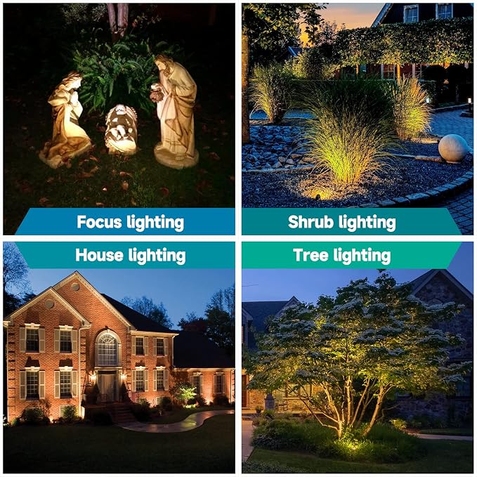 Solid Brass Outdoor Landscape Spotlight, 12V LED Low Voltage Spot Light for Garden and Yard Uplighting, Classic Bronze Heavy Duty Accent Lighting Fixture with 2700K MR16 Bulb, Single