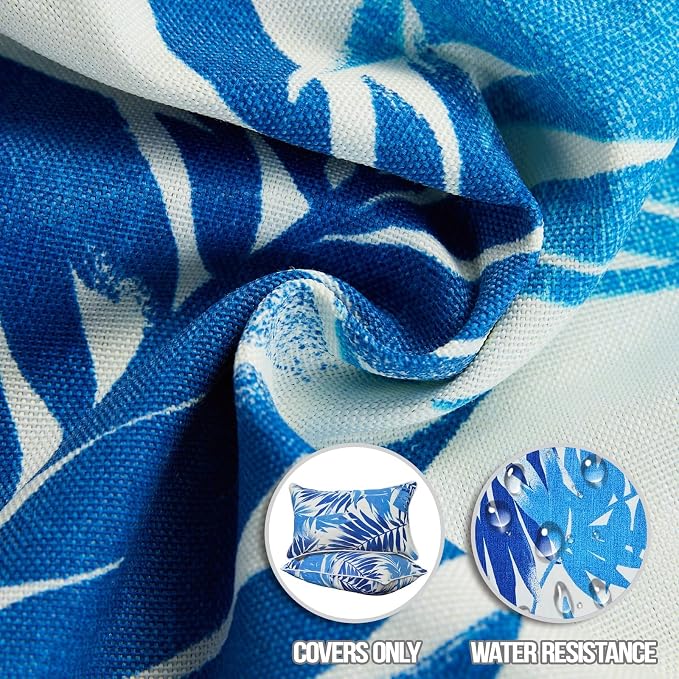 Outdoor Pillow Covers, Pillows Case 2PCS Waterproof Outdoor Pillow Cover 12x20 Inch Home Decor for Furniture Patio Couch Bed Sofa Bedroom