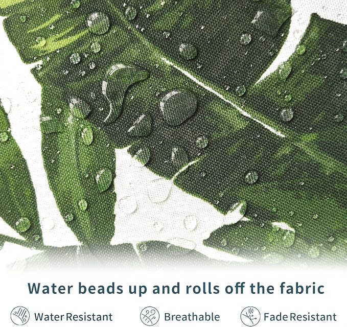 DYTXIII Pack of 2 Waterproof Outdoor Pillow with Inserts, 18x18 Square Patio Decorative Throw Pillow for Home,Sofa,Bench and Patio Furniture,Palm Green