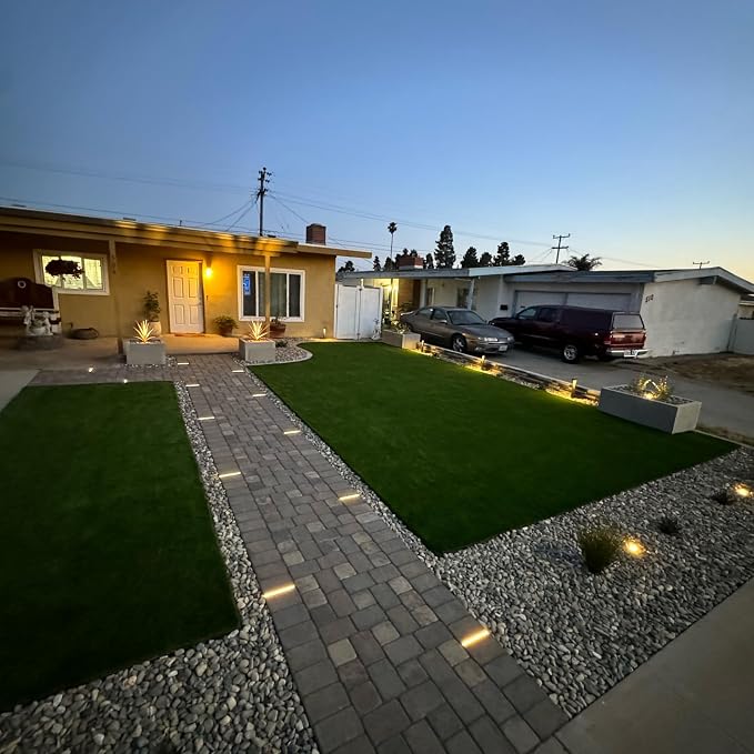 LUMENGY Paver Light Slim 0.5x9 Inch (0.55x8.85), 2700K Warm White, Glare-Free Linear Lighting for Driveways, Walkways and Paver Borders, 12V Hardwired, IP67 Waterproof, Drive-Over Rated