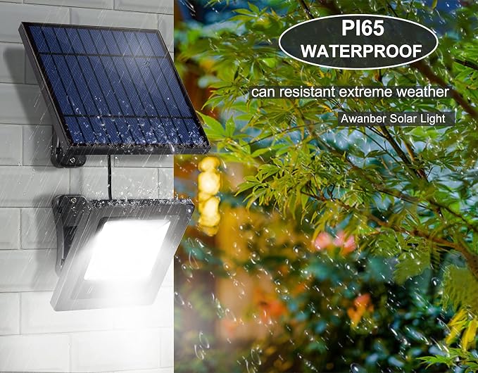 2 Pack Solar Wall Mount Lights - Super Bright Solar Security Flood Lights for Outdoor Use, IP65 Waterproof, Dusk to Dawn