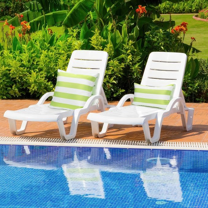 Lewondr Outdoor Throw Pillow Covers, Square Stripe Waterproof Throw Pillow Cases for Outdoor Patio Porch Farmhouse Garden Balcony Couch, 18"x18"(45x45cm)/12"x20"(30x50cm), Green + White
