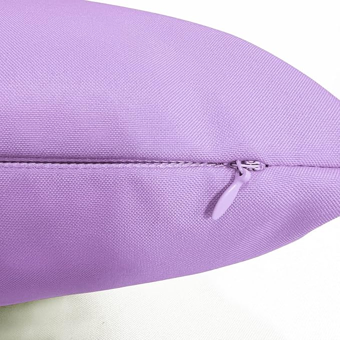 VAKADO Outdoor Waterproof Throw Pillow Covers 26X26 Set of 2 Decorative Purple Patio Furniture Cushion Cases Outside Decor for Couch Garden Bench Porch