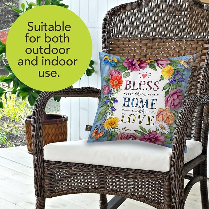 Briarwood Lane Bless This Home with Love Indoor/Outdoor Pillow