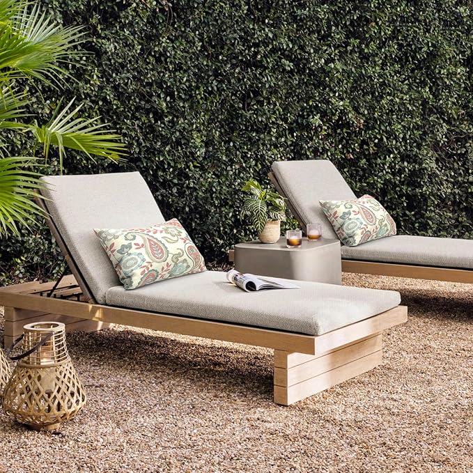 DYTXIII Pack of 2 Waterproof Outdoor Lumbar Pillow with Inserts, 12x20 in Rectangle Decorative Patio Throw Pillow for Home, Sofa,Bench and Patio Furniture, Paisley Vintage