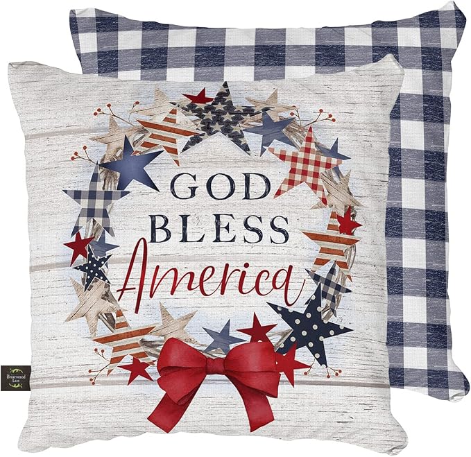 Briarwood Lane Everyday Indoor/Outdoor Pillow 17x17 American Wreath Pillow