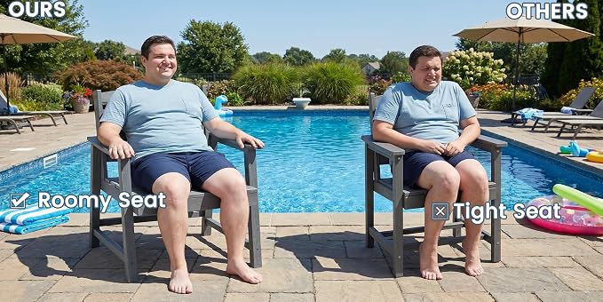 Ayge 9-Piece Outdoor Dining Set – HDPE Patio Furniture for 8 with 2" Hole Cut-Out Table & 8 Chairs, Perfect for Pool, Patio, Garden, White