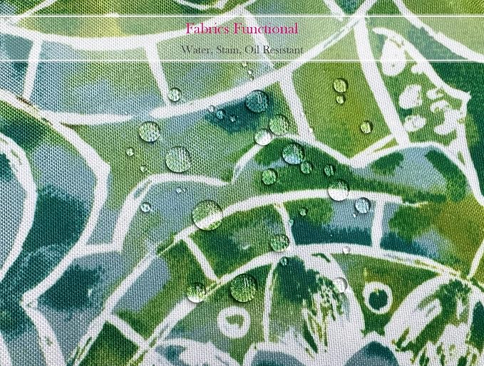 Outdoor Waterproof Decorative Throw Pillow Cover for Patio Furniture, 18x18 Inch Fade Resistant Patio Garden Cushion Cover for Couch Bed Sofa, Floral Green