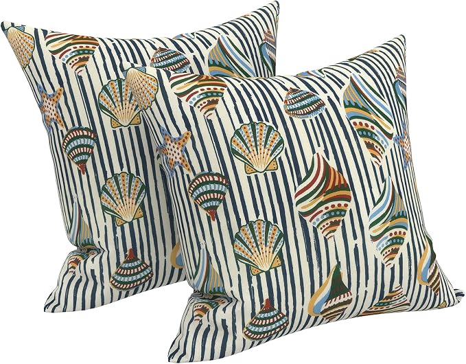 LVTXIII Outdoor Pillows 20x20 Inch, 2 Pack Large Decorative Square Throw Pillows with Inserts for Couch, Bed, Floor Seating, Patio Furniture, Cabana Shells