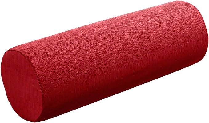 Cushion Source 20" x 6" Sunbrella Bolster Pillow, Indoor/Outdoor Decorative Support Pillow, Fade and Water Resistant, Sunbrella Makers Spectrum Cherry