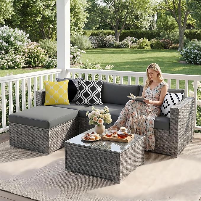 Merrycolor Outdoor Pillows Cover Waterproof Set of 2 Modern Geometry Patterns Decorative Black and White Pillowcases 18x18 Inches for Patio Furniture Couch Garden