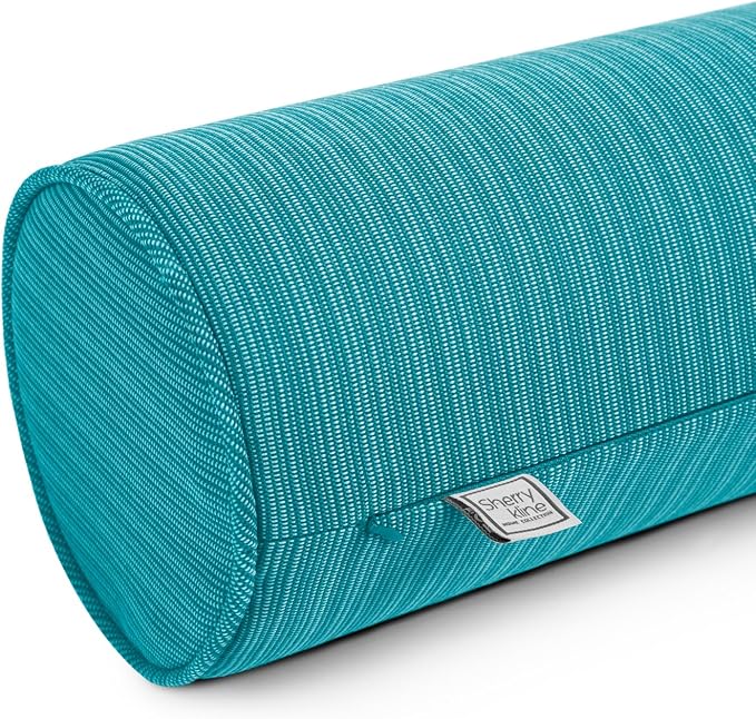 Sherry Kline Island Breeze Indoor/Outdoor Corded Neck Bolster Peacock 6"x 18" Set of 2