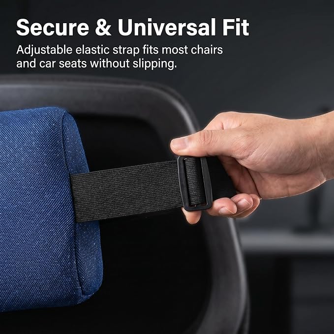 Headrest Pillow for Patio Chaise Lounge Chair, Outdoor Chaise Lounge Pillow with Elastic Band, Quick Dry Breathable 4D Air Fiber Inner Core, Spa Pillow for Recliner Beach Chair