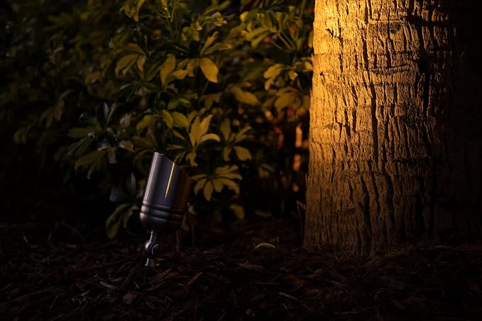 VOLT Fat Boy 12V Stainless Steel Outdoor Spotlight | Lamp Ready, Low Voltage, Ideal for Landscape Lighting of Yard Lawn Garden Patio Trees & House