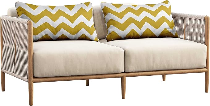 Indoor/Outdoor Polyester Fabric Lumbar Pillow Cover, All-Weather Waterproof Rectangular Cushion Case for Patio Furniture, 16 x 24 Set of 2 - Chevron-26