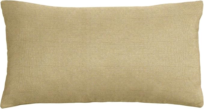Cushion Source Lumbar Pillow, 20" x 12" Indoor/Outdoor Durable Pillow, Multiple Sunbrella Fabric Options Available, Sunbrella Canvas Heather Beige