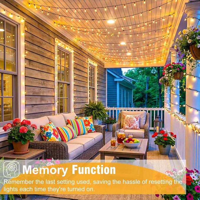 100FT 300 LED Christmas Lights Outdoor, Warm White Christmas Tree Lights | Plug in 8 Modes Waterproof Connectable String Lights Indoor for House Patio Garden Xmas Party Holiday Decorations