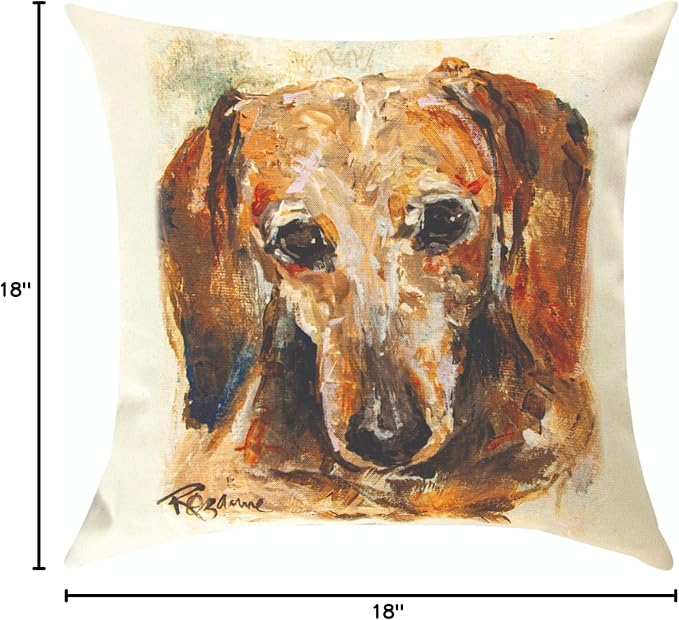 Manual Woodworkers SLPLWE 18 x 18 in. Pet Love Dauchsand Wendell Outdoor Pillow