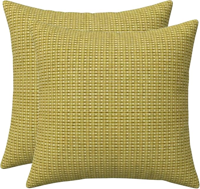 RSH DECOR Square Throw Pillows Set of 2, 17" x 17", Outdoor Pillows Waterproof, Future Patina, Made in USA
