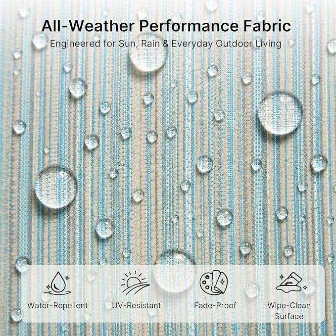 Outdoor Lumbar Pillow Set of 2 with Inserts, Outdoor Throw Pillow Water Resistant for Patio Furniture, 12x20 Inch Outdoor Pillows with Removable Zipper Cover