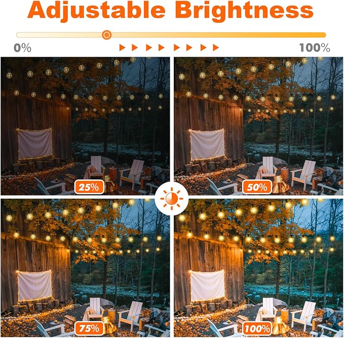 200FT LED Outdoor String Lights with Dimmable 3 Color Lights with Remote | String Light for Outside, G40 Globe Waterproof Patio Lights with 100 Shatterproof Bulbs for Party Backyard BBQ House Camping