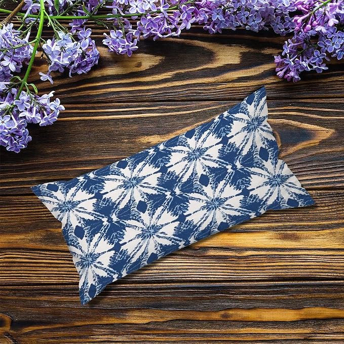 Set of 2 Indigo Blue Trellis Pillow Cases 12x24in Cushion Covers Farmhouse Pillows Covers for Couch Living Room Office Soft Rectangle Accent Pillowcase for Kids