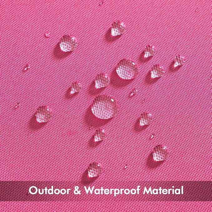 MIULEE Decorative Outdoor Waterproof Pillow Covers 18x18 Hot Pink | Decorative Patio Furniture,Pack of 2,Accent Square Soild Throw Pillow Covers,Summer Garden Tent Couch Sofa