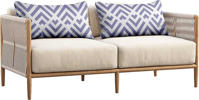 Indoor/Outdoor Polyester Fabric Lumbar Pillow Cover, All-Weather Waterproof Rectangular Cushion Case for Patio Furniture, 16 x 24 Set of 2 - Abstracts-55