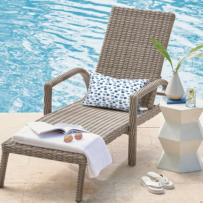 DYTXIII Pack of 2 Outdoor Waterproof Lumbar Pillow Covers ONLY, 12x20 Rectangle Decorative Double Printed Pillow Cases for Patio Couch Porch Furniture - Brush Blue