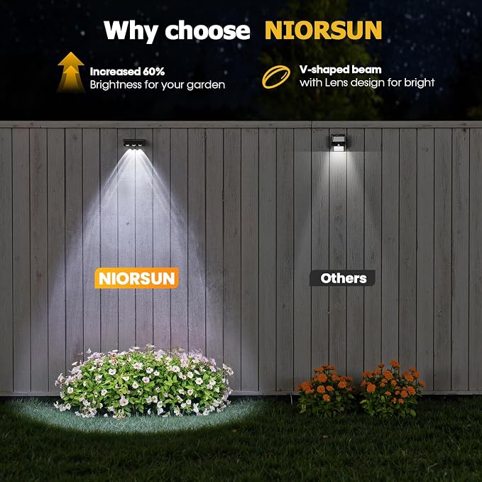 Solar Fence Lights,8 Pack Solars Deck Light,RGB Color,Outdoor Bulb Waterproof Led IP65,Power Patio Lamp with Lenses for Outside/Backyard/Railing/Yard(Black)