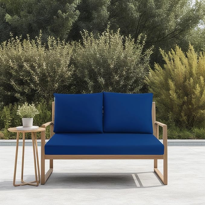 Outdoor Loveseat Cushions for Patio Furniture, Waterproof Couch Hampton Bay Deep Seat Cushion Replacement Set 48" x 26", Patio Love Seat Sofa Cushions for Garden Chair
