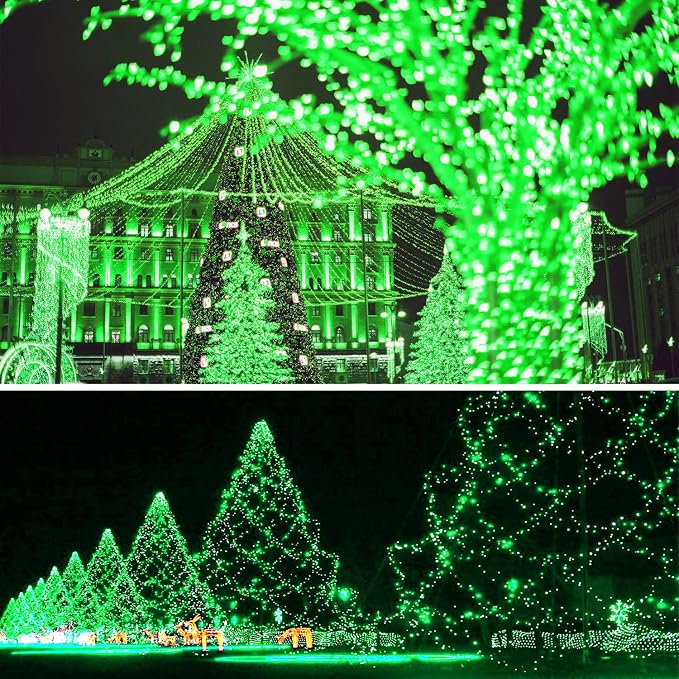 St Patricks Day Decoration Lights 33Ft 100LED Green String Lights Outdoor Indoor Waterproof for Garden Party Holiday Halloween Christmas