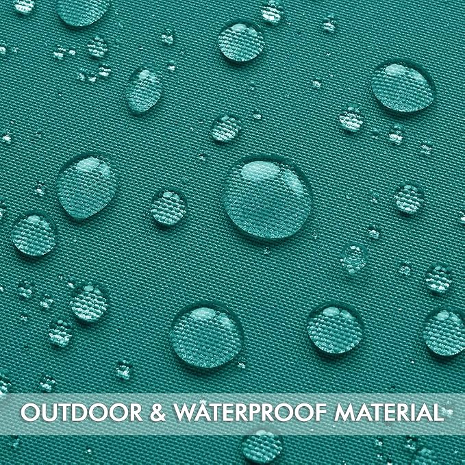 MIULEE Outdoor Waterproof Pillow Covers 18x18 Dark Teal Pack of 2 | Decorative Farmhouse Throw Pillow Covers with Piping,Square Solid Color,Patio Furniture,Summer Couch Tent Sofa Living Room