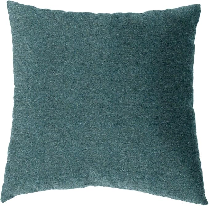 Cushion Source 17" x 17" Sunbrella Throw Pillow, Indoor/Outdoor Decorative Pillow, Fade and Water Resistant, Sunbrella Elements Cast Lagoon