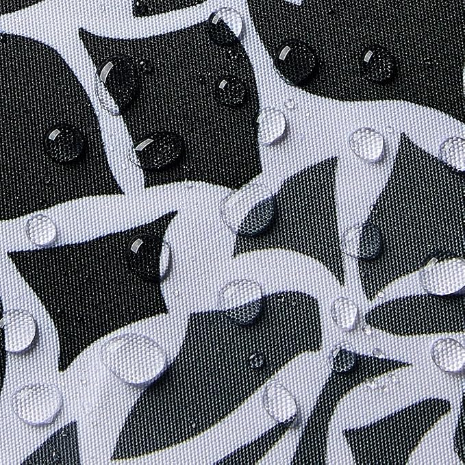 Allorry Outdoor Pillow Covers 20x20 Set of 2 Black Gray Flower Pattern Decoration Throw Pillow Covers for Spring Summer Outdoor Waterproof Furniture Garden Patio Sofa Bedroom Home Decor JB011-B20