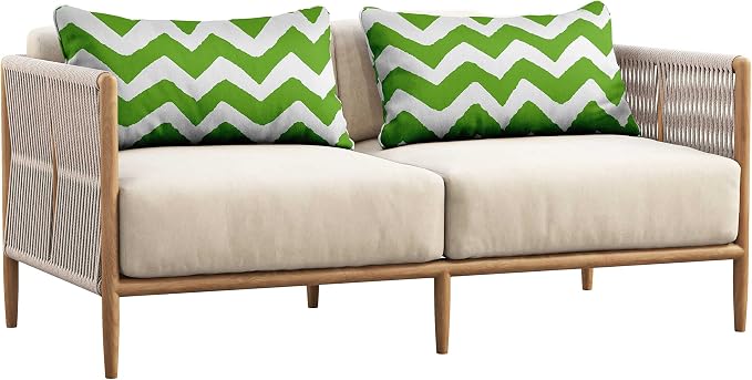 Indoor/Outdoor Polyester Fabric Lumbar Pillow Cover, All-Weather Waterproof Rectangular Cushion Case for Patio Furniture, 12 x 18 Set of 2 - Chevron-70