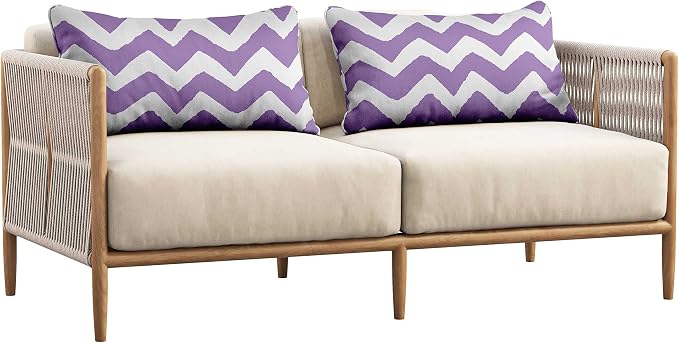 Indoor/Outdoor Polyester Fabric Lumbar Pillow Cover, All-Weather Waterproof Rectangular Cushion Case for Patio Furniture, 16 x 24 Set of 2 - Chevron-48