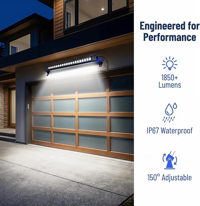 2Pack 36W Wall Washer Light 2FT 4000K 120V IP67 Waterproof Plug-in | Outdoor LED Light Bar,Lifespan 50K Hr,150° Adjustable,Studio Lighting,Retail Display Lighting,Concert or Band,Bridges,Stage
