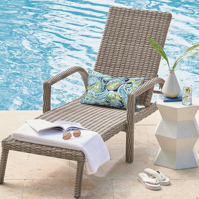 DYTXIII Pack of 2 Waterproof Outdoor Lumbar Pillow with Inserts, 12x20 in Rectangle Decorative Patio Throw Pillow for Home, Sofa,Bench and Patio Furniture, Paisley Lapis Green