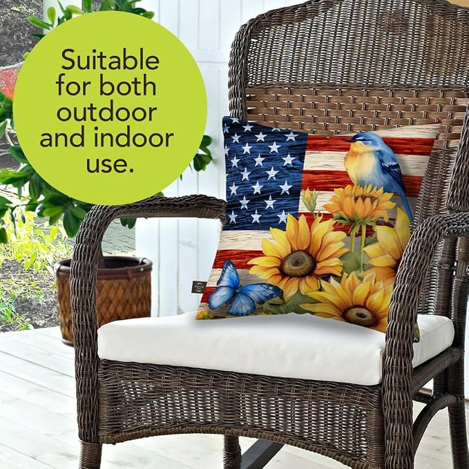 Briarwood Lane Summer Indoor/Outdoor Pillow 17x17 American Country for Summer Pillow