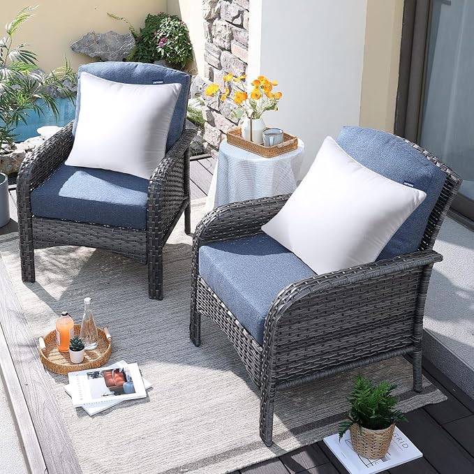 Outdoor Pillows 18x18 Set of 4 Water Resistant Throw Pillow Inserts | Square Waterproof Pillows, Convenient Zipper Design, Fluffy & Supportive, Decorative Pillow for Patio Porch & Couch