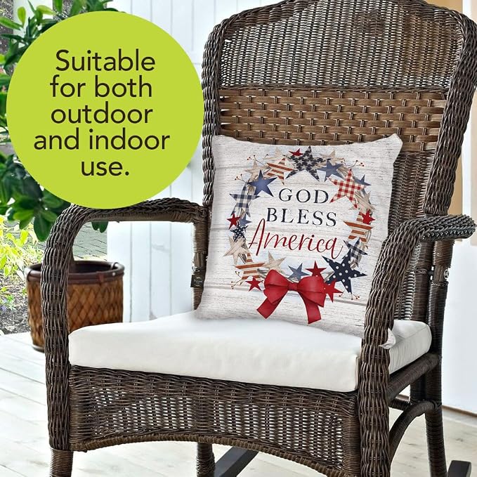 Briarwood Lane Everyday Indoor/Outdoor Pillow 17x17 American Wreath Pillow
