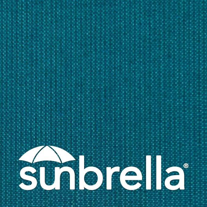 Outdoor Sunbrella Decorative Pillows with Coconut Button Pack of 4, 16" x 16" Outdoor Pillow Set for Couch Bed Throw Patio Sofa, Spectrum Peacock