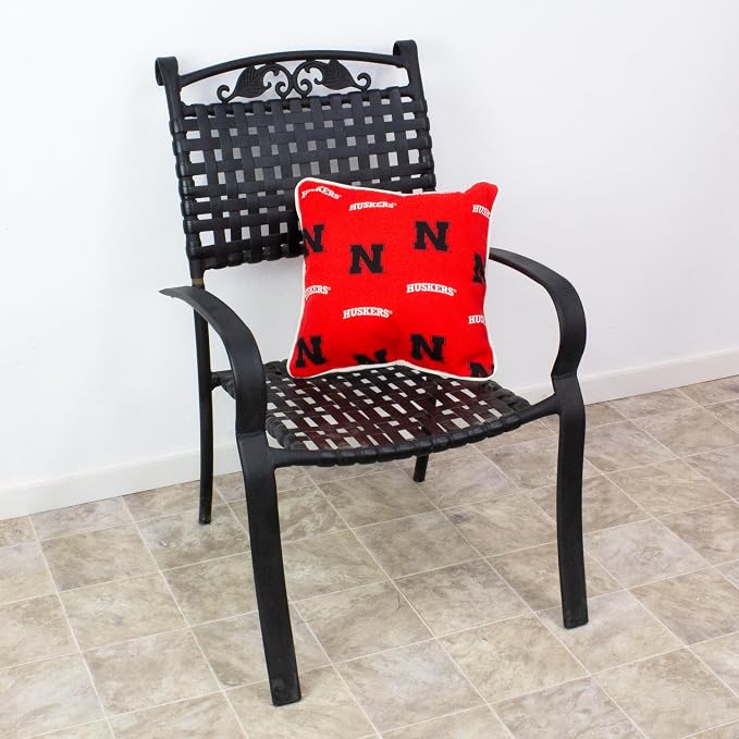 College Covers Nebraska Huskers Outdoor Decorative Pillow Pair-(2) 16" x 16" Pillows
