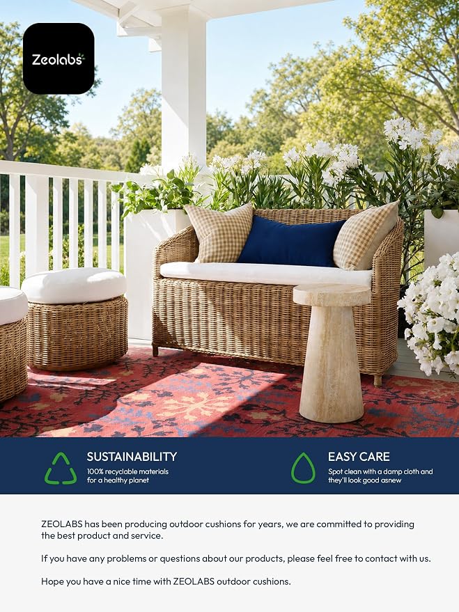 Indoor Outdoor Lumbar Pillows,Waterproof Outdoor Pillows Set of 4 for Patio Furniture,12×20 Inch, Navy Blue