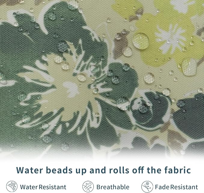 DYTXIII Pack of 2 Outdoor Waterproof Pillow Covers ONLY, 18"x18" Square Decorative Double Printed Throw Pillow Cases for Patio Couch Porch Furniture, Green Rose