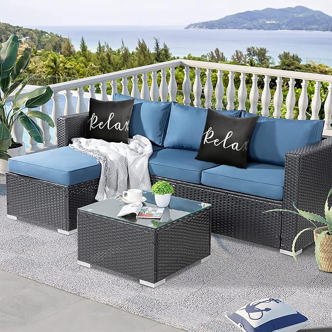 Merrycolor Pack of 2 Black and White Outdoor Waterproof Pillow Covers Relax Decorative Throw Pillow Covers Outdoor Pillows Covers for Patio Furniture Tent Balcony Couch Sofa （Relax 20x20 Inch