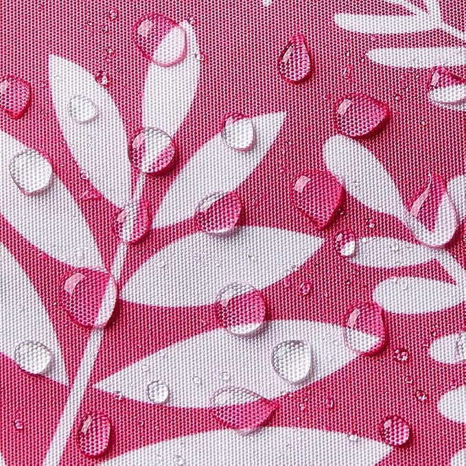 Allorry Outdoor Pillow Covers 18x18 Set of 2 Tropics Palm Leaves Rose Red Floral Pattern Decoration Pillow Covers for Spring Summer Outdoor Waterproof Garden Patio Sofa Bedroom Home Decor JB009-C18