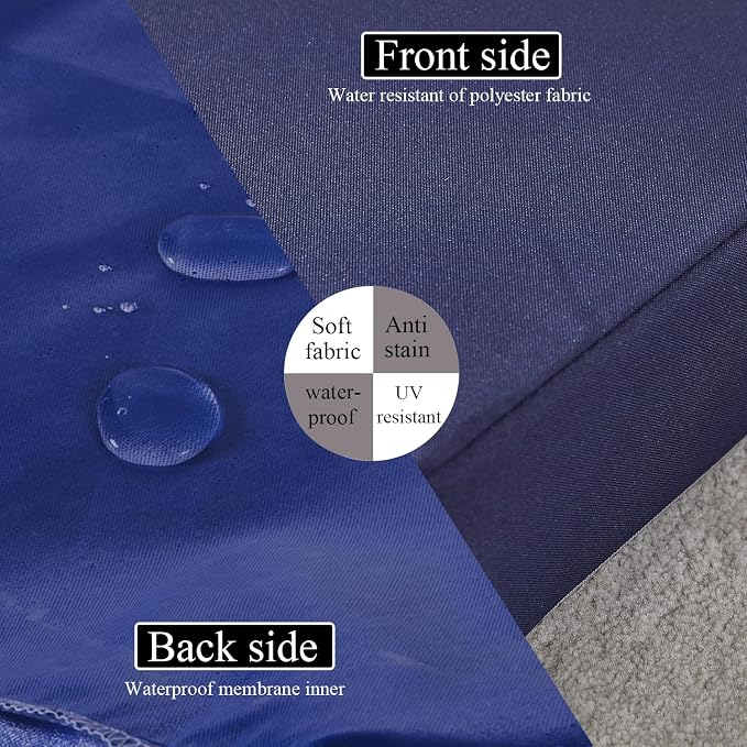 80 x 26 Inches Chaise Lounge Cushions Outdoor Replacement for Pool Side Waterpoof Patio Lounge Chair Cushions, Navy Blue