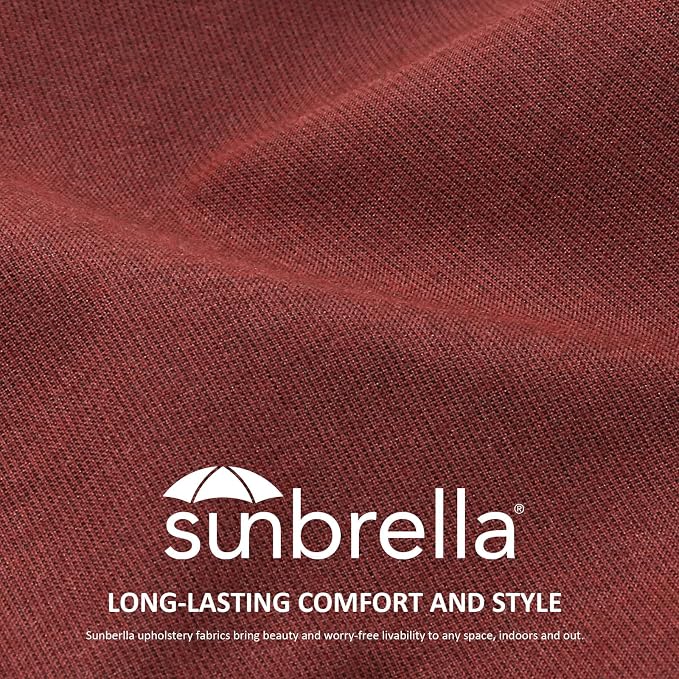 Unimatta Sunbrella Decorative Outdoor Water Repellent Throw Pillows with Inserts, Set of 4, 18" x18" Pillows for Patio, Backyard, Bed, Couch, and Patio Furniture, Spectrum Brick